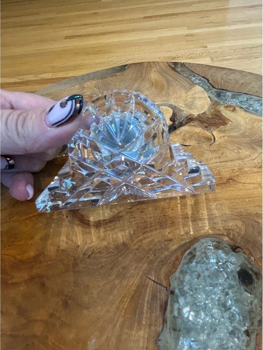 Waterford Crystal Silver Gray Wall Clock Elegant Design